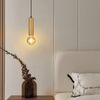 ZMH Pendelleuchte Esstisch 1 Flammig - Hängelampe E27 Gold Bettlampe Hängeleuchte Einzeln Modern Esszimmerlampe Hängend Küchenlampe Metall für Küchen Schlafzimmer Flur Ohne Leuchtmittel Bild 2