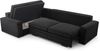 AX LIVING Cord Schlafsofa schwarze Ecksofa Treville Schlaffunktion L Bild 2