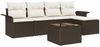 vidaXL Outdoor-Sofa mit Kissen 6 pcs Braun Poly-Rattan 3345328 Bild 2