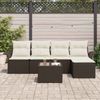 vidaXL Outdoor-Sofa mit Kissen 6 pcs Braun Poly-Rattan 3345328 Bild 3
