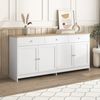 Merax Kommode Aufbewahrungsschrank mit drei Schubladen und vier Klappen, Sideboard im Landhausstil, Breite 160cm Bild 4