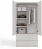 MAGOWA Kleiderschrank MALWA SS – stilvoll & funktional für Büro oder Schlafzimmer Maße: B 90 × H 180 × T 50 cm Bild 2