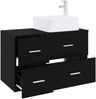vidaXL Badezimmermöbel-Set 2 pcs Schwarze Eiche Holzwerkstoff 3403961 Bild 3