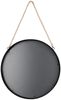 Schwarze Metallspiegel Ø40cm rund - 2er SET Wandspiegel zum Aufhängen Bild 4