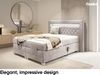 MEBLINI Boxspringbett Elektrisch SANTORE 180x200 cm mit Bettkasten und LED – H3/Beige Samt Polsterbett - Doppelbett mit Toppers & Taschenfederkern-Matratzen Bild 2