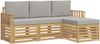 vidaXL Outdoor-Sofagarnitur 4 pcs Weiß und Hellgrau 3391626 Bild 2