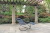 Schaukelliege AMIRA Stahl Grau Kunststoff | Sonnenliege Relaxliege Gartenliege Bild 2