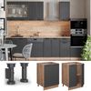 Küchenunterschrank Fame-Line Dunkelgrau 60 cm , AP Eiche Vicco Bild 4