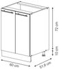 Küchenunterschrank Fame-Line Dunkelgrau 60 cm , AP Eiche Vicco Bild 3