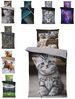 One Home Bettwäsche Fotodruck, Mikrofaser, 4 teilig, süße Katzen Welpen Baby Kitty, Knitterfrei Weich für Sommer und Winter Bild 2