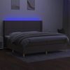 vidaXL Boxspringbett mit Matratze & LED Taupe 200x200 cm Stoff, Härtegrad: H2 [3138825] Bild 3