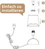 ZMH Nachttischlampe 2er Set Tischlampe mit Kabel - Tischleuchte Weiß Stoff Nachtlampe Modern Schlafzimmer Bettlampe Design Klein Schreibtischlampe für Wohnzimmer Büro Bett Tisch Fenster Hotel Bild 4