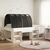vidaXL Bettgestell mit Tunnel 3 pcs Weiß und Schwarz Holzwerkstoff 3423622 Bild 1
