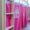 Hochbett Spielbett Kinderbett Leiter Kiefer Vorhang rot 90x200 Jugendbett Bild 5