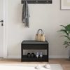 vidaXL Flurbank mit Kissen mit Regal Schwarze Eiche 63 x 38 x 45 cm 891569 Bild 4
