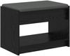 vidaXL Flurbank mit Kissen mit Regal Schwarze Eiche 63 x 38 x 45 cm 891569 Bild 2