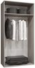 MOEBLO Drehtürenschrank SOLENA 2 (mit Spiegel – Moderner Kleiderschrank mit Soft-Close, Einlegeböden & Kleiderstange, verschiedene Breiten & Farben, Schrank Garderobe Schlafzimmer Drehtürenschrank) (BxHxT): 100/150/200/250/300 x 202 x 52 cm Bild 4