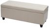 PROREGAL® Sitztruhe Aufbewahrungs-Truhe Lars 45 x 114 x 45 cm Kunstleder Creme Sitzbank Bank Bild 5