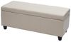 PROREGAL® Sitztruhe Aufbewahrungs-Truhe Lars 45 x 114 x 45 cm Kunstleder Creme Sitzbank Bank Bild 4