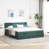 vidaXL Ottoman-Bett mit Matratzen Dunkelgrün 200x200 cm Samt 3312083 Bild 3