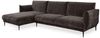 Ecksofa Designersofa MADISON XL in Stoff Dress Me Braun Ottomane Links Bild 2