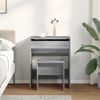 vidaXL Schminktisch mit Hocker, Holzwerkstoff grau, 60 x 40 x 113,5 cm Bild 3