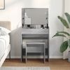 vidaXL Schminktisch mit Hocker, Holzwerkstoff grau, 60 x 40 x 113,5 cm Bild 4