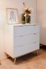 Finori Göteborg 1 Kommode, weiß / Dekor Sonoma Eiche | Kommode für Wohnzimmer | Maß: B x H x T ca. 79,8 x 86,5 x 40 cm | Kommode mit 3 Schubkästen Bild 5