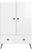 vidaXL Sideboard Hochglanz Weiß 66 x 34,5 x 95 cm Holzwerkstoff 895589 Bild 3