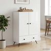 vidaXL Sideboard Hochglanz Weiß 66 x 34,5 x 95 cm Holzwerkstoff 895589 Bild 3