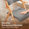 SoBuy FST98-HGX2 2 Klappstühle, Massivholz, Lackiert, Grau, 62 x 78 x 56 cm Bild 4