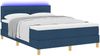 vidaXL LED Boxspringbett mit Kissen Blau 140 x 190 cm Stoff 3342365 Bild 3