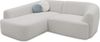 DOMO. collection Ecksofa 100 026, kleine Couch in L-Form, mit Taschenfederkern, organische Form, Sofa, Polsterecke, Eckcouch, Polstergarnitur 216 x 196 x 76 cm (BxTxH), silber Bild 2