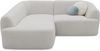 DOMO. collection Ecksofa 100 026, kleine Couch in L-Form, mit Taschenfederkern, organische Form, Sofa, Polsterecke, Eckcouch, Polstergarnitur 216 x 196 x 76 cm (BxTxH), silber Bild 5