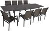 9tlg. Alu Tischgruppe NEREA Set Garten Sitzgruppe Outdoor Schwarz Metall Möbel Bild 2