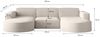 Kaiser Möbel Ecksofa Sofa U form, Couch U form MODENA U STUDIO stoff Neve, Poso, Quelle Bild 3