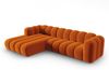Micadoni Modulares Ecksofa Lupine 4-Sitzer Links Samtstoff Salvador Terrakotta Bild 2