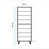 Dmora Schuhschrank Dacrydium, Schuhregal, Mehrzweck-Eingangsgarderobe, Möbel für Schuhe, 50x38 h135 cm, Eiche und Gelb Bild 3