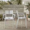 Gartenstuhl LARS 6er Set - 58 x 59 x 85 cm, Kunststoff, Weiß | Stapelstuhl Loungestuhl Garten Outdoor-Stuhl Bild 2