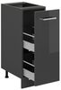 Apothekerschrank R-Line Anthrazit Hochglanz 30 cm ohne Arbeitsplatte Vicco Bild 3