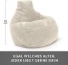 Green Bean® Sitzsack mit Rückenlehne 80x80x90cm - Gaming Chair mit 230L Füllung Cordstoff - Bean Bag Bodenkissen Lounge Sitzhocker Relax-Sessel Gamer Gamingstuhl Beige Bild 2