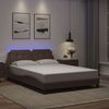 vidaXL Bettgestell mit LED ohne Matratze "Zadar" Grau 120x200 cm 3214099 Bild 1