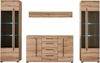 Home affaire Wohnwand Cantara, moderne Anbauwand, Wohnzimmer-Set, in Eiche Evoke oder Weiß, (Set), enthält zwei Vitrinen, ein Sideboard und ein Wandboard Bild 2