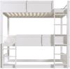 Dreibettbett aus Massivholz, modular, 90x200 cm, Weiß, ohne Matratze Bild 5