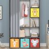 Kinderkleiderschrank Luigi Grau 105.8 x 178.1 cm Mit Faltboxen (bunt) Vicco Bild 5