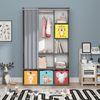 Kinderkleiderschrank Luigi Grau 105.8 x 178.1 cm Mit Faltboxen (bunt) Vicco Bild 4