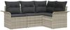 vidaXL Gartensofa-set mit Kissen 4 pcs Hellgrau Poly-Rattan 3345342 Bild 2
