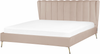 Bett mit Lattenrost MIRIBEL 180 x 200 cm Samtstoff Taupe Bild 1