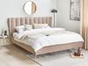 Bett mit Lattenrost MIRIBEL 180 x 200 cm Samtstoff Taupe Bild 3