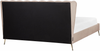 Bett mit Lattenrost MIRIBEL 180 x 200 cm Samtstoff Taupe Bild 5